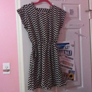 Black and Tan Chevron dress!